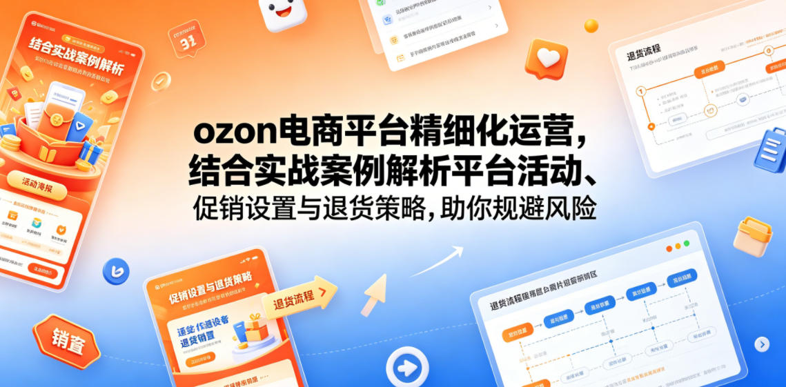 ozon电商平台精细化运营,结合实战案例解析平台活动、促销设置与退货策略,助你规避风险、提升销量-齐力副业
