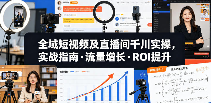 全域短视频及直播间千川实操,实战指南·流量增长·ROI提升(更新)-齐力副业