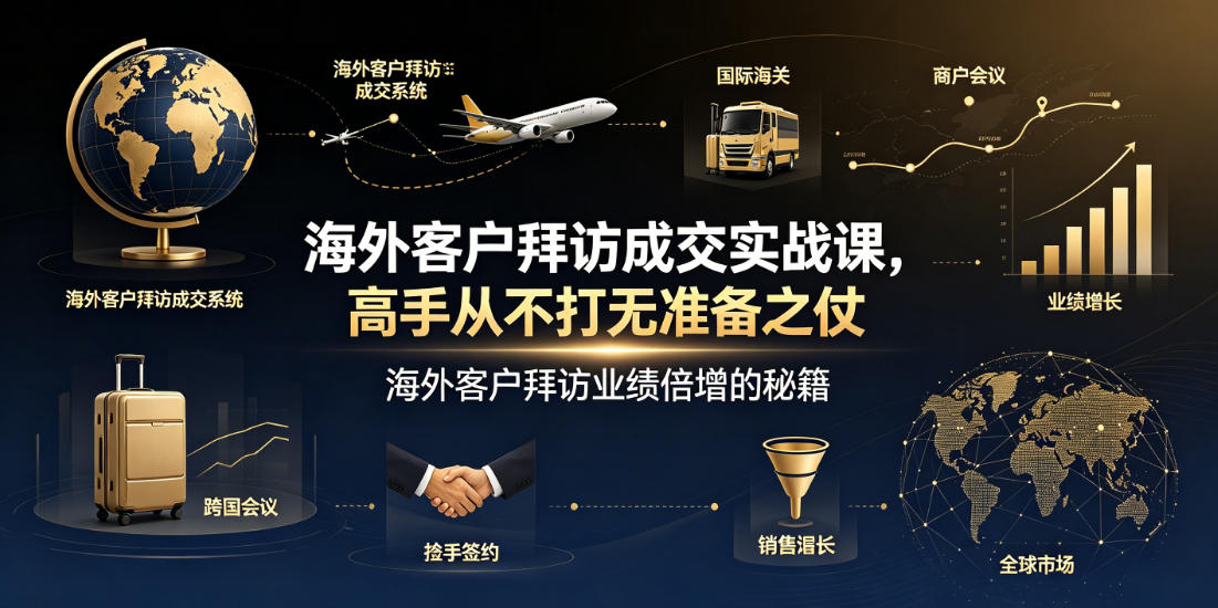 海外客户拜访成交实战课，高手从不打无准备之仗，海外客户拜访业绩倍增的秘籍-齐力副业