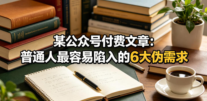 某公众号付费文章：普通人最容易陷入的6大伪需求-齐力副业