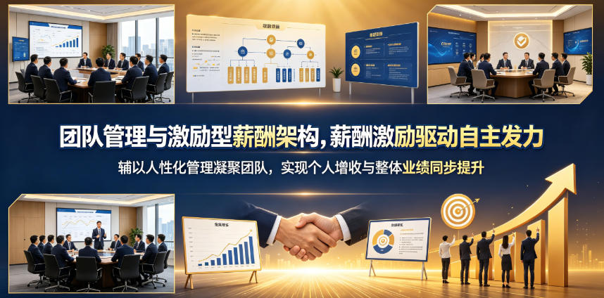 团队管理与激励型薪酬架构，薪酬激励驱动自主发力，辅以人性化管理凝聚团队，实现个人增收与整体业绩同步提升-齐力副业