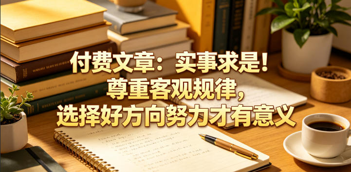付费文章：实事求是！尊重客观规律，选择好方向努力才有意义-齐力副业