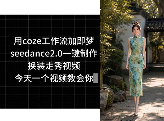 用coze工作流加即梦seedance2.0一键制作换装走秀视频，今天一个视频教会你-齐力副业