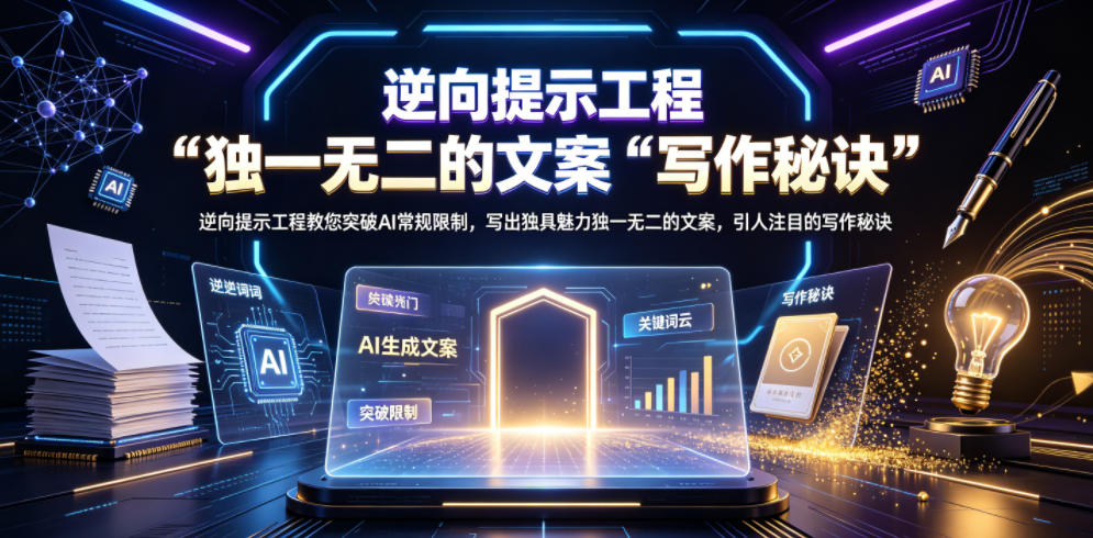 逆向提示工程教您突破AI常规限制,写出独具魅力独一无二的文案,引人注目的写作秘诀【原创双语字幕】插图 逆向提示工程教您突破AI常规限制,写出独具魅力独一无二的文案,引人注目的写作秘诀【原创双语字幕】插图