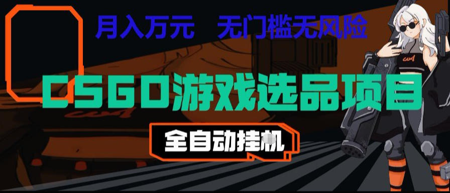 CSGO游戏自动扫货项目,全自动运行,月入1W,无风险,长期稳定可以做【揭秘】-齐力副业
