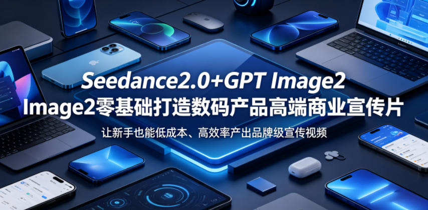 Seedance2.0+GPT Image2零基础打造数码产品高端商业宣传片，让新手也能低成本、高效率产出品牌级宣传视频-齐力副业