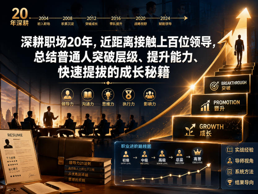 付费文章:深耕职场20年,近距离接触上百位领导,总结普通人突破层级、提升能力、快速提拔的成长秘籍(全网独家干货)-齐力副业