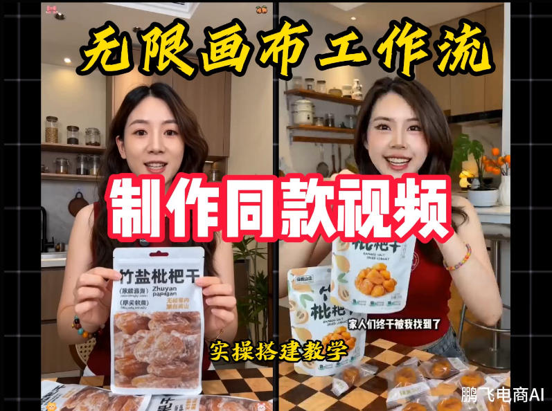 无限画布工作流一键复刻爆款带货视频,实操搭建,操作简单-齐力副业