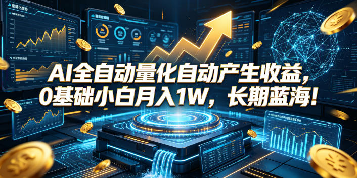 AI全自动量化自动产生收益,0基础小白月入1W,长期蓝海!【揭秘】-齐力副业