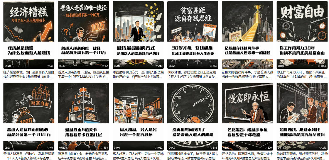 【AI书单】财富书籍图文解读玩法,一键直出,几十条视频,跑出1000单,全流程拆解,新手也可以上手插图1 【AI书单】财富书籍图文解读玩法,一键直出,几十条视频,跑出1000单,全流程拆解,新手也可以上手插图1