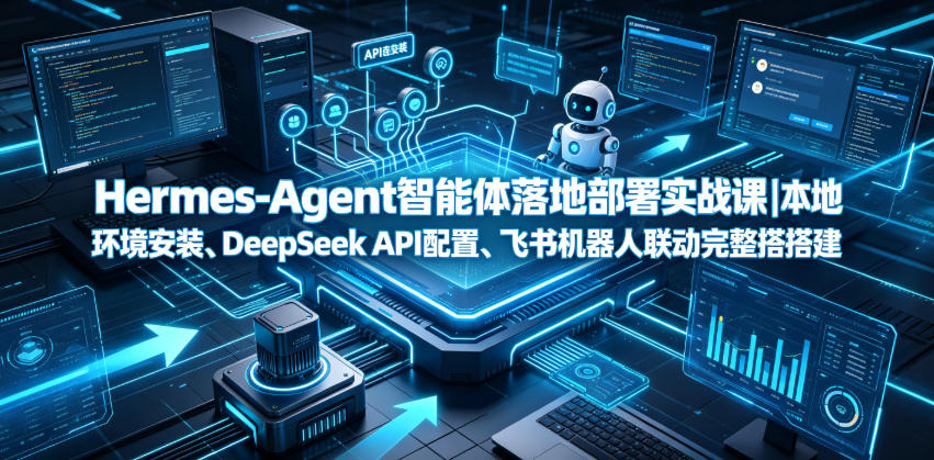 Hermes-Agent智能体落地部署实战课|本地环境安装、DeepSeek API配置、飞书机器人联动完整搭建教程-齐力副业
