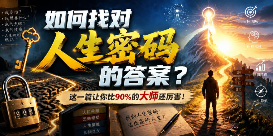 付费文章:如何找对人生密码的答案?这一篇让你比90%的大师还厉害!插图 付费文章:如何找对人生密码的答案?这一篇让你比90%的大师还厉害!插图