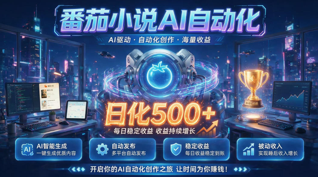 小白可做番茄AI,居家轻创业,每日稳赚500➕,普通人低门槛轻松线上增收【揭秘】-齐力副业