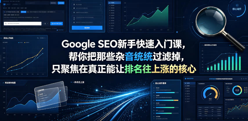 Google SEO新手快速入门课,帮你把那些杂音统统过滤掉,只聚焦在真正能让排名往上涨的核心动作【原创双语字幕】-齐力副业