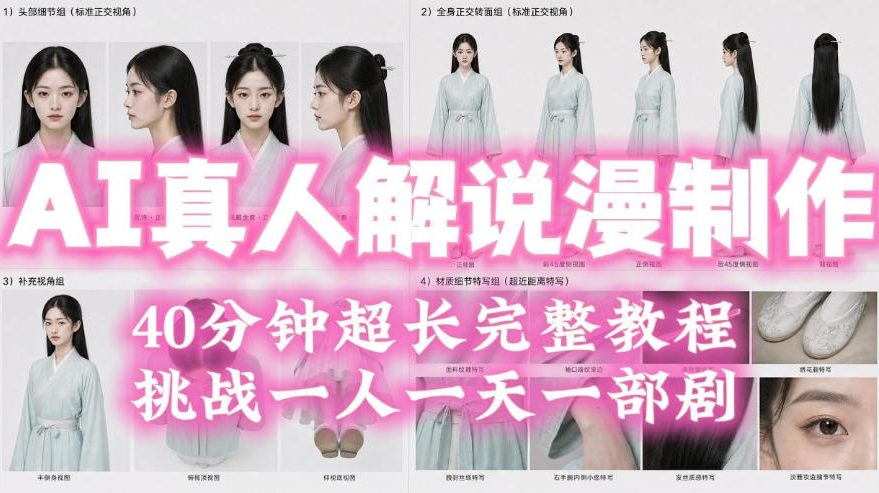 2026年AI真人解说漫剧自动批量化制作教程,40分钟超长完整,自动批量化制作,挑战一人一天一部剧!-齐力副业