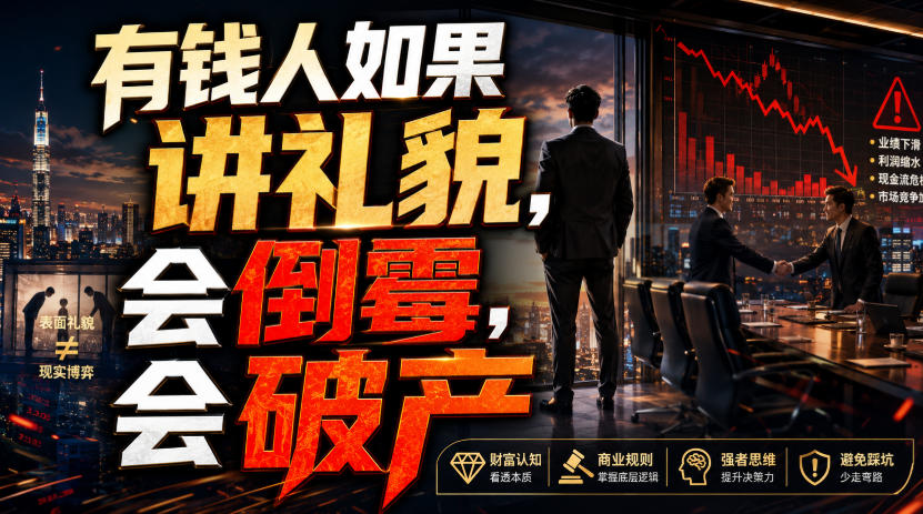 付费文章：有钱人如果讲礼貌，会倒霉，会破产-齐力副业