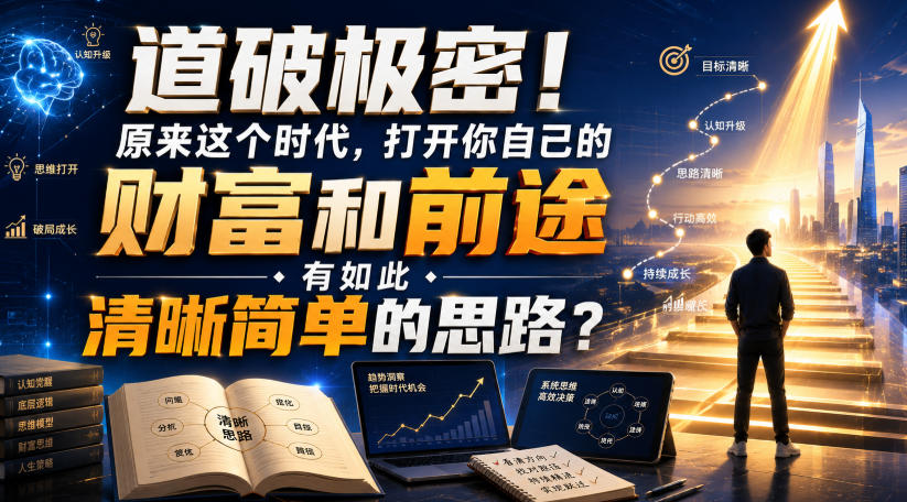 公众号灏泽异谈付费文:道破极密!原来这个时代,打开你自己的财富和前途,有如此清晰简单的思路?!-齐力副业