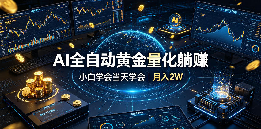 AI全自动黄金量化躺賺:小白学会当天学会,月入2W!【揭秘】-齐力副业