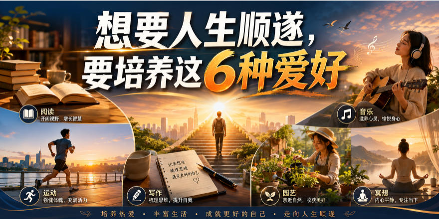 公众号付费文章:想要人生顺遂,要培养这6种爱好-齐力副业