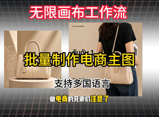 无限画布工作流搭建教程，一键电商主图批量制作，批量下载，支持多国语言-齐力副业