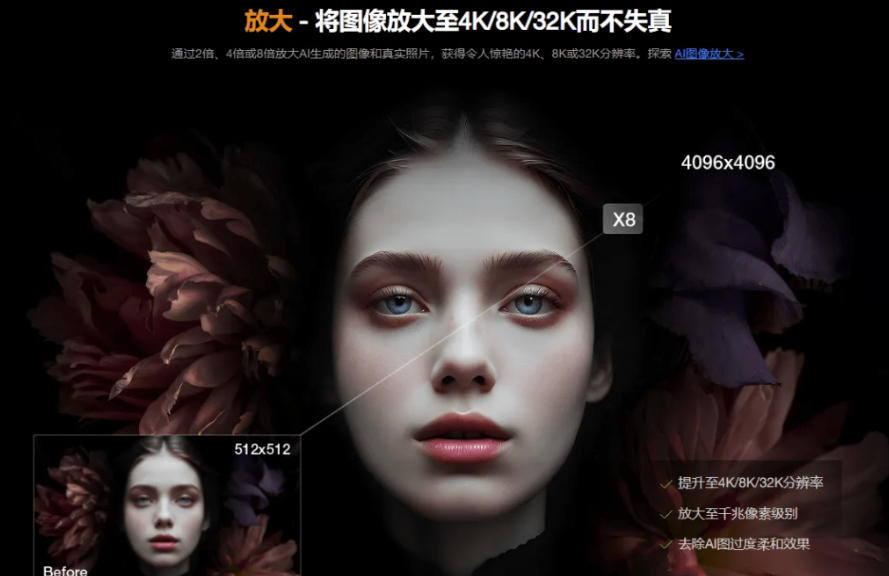 Win/Mac双端支持！最新永久终身版，支持老照片修复，图片变清晰无损放大工具，Aiarty Image Enhancer插图1
