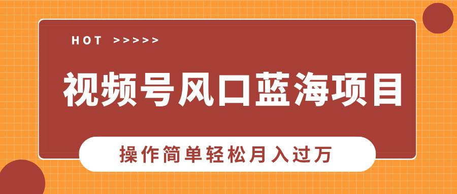 （13945期）视频号风口蓝海项目，中老年人的流量密码，操作简单轻松月入过万-齐力副业
