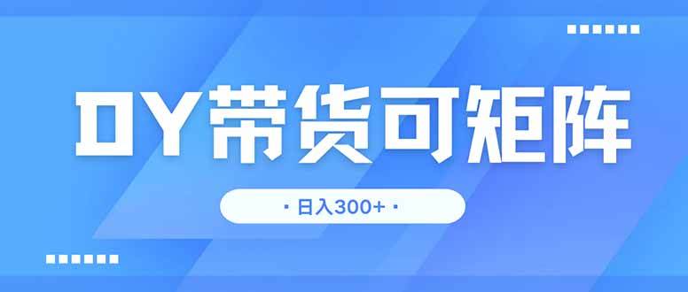 （14414期）DY带货，日入300＋矩阵无上限-齐力副业