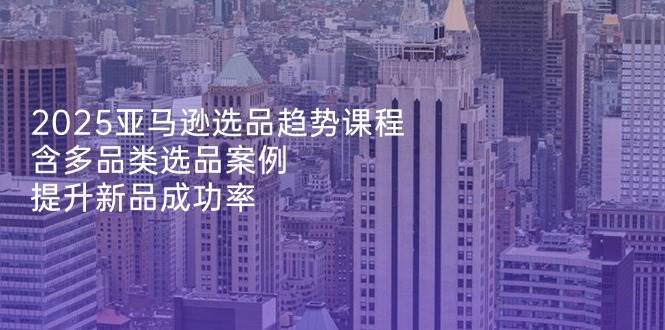 （14434期）2025亚马逊选品趋势课程，含多品类选品案例，提升新品成功率-齐力副业