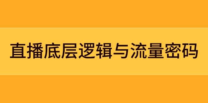 （14695期）直播底层逻辑与流量密码：定位模型+案例拆解，急速流承接与数据优化全攻略-齐力副业