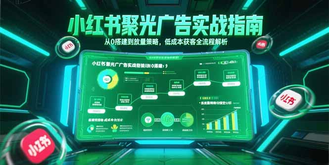 （15248期）小红书聚光广告实战指南，从0搭建到放量策略，低成本获客全流程解析-齐力副业