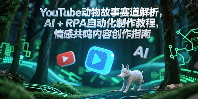 （15174期）YouTube动物故事赛道解析，AI+RPA自动化制作教程，情感共鸣内容创作指南-齐力副业