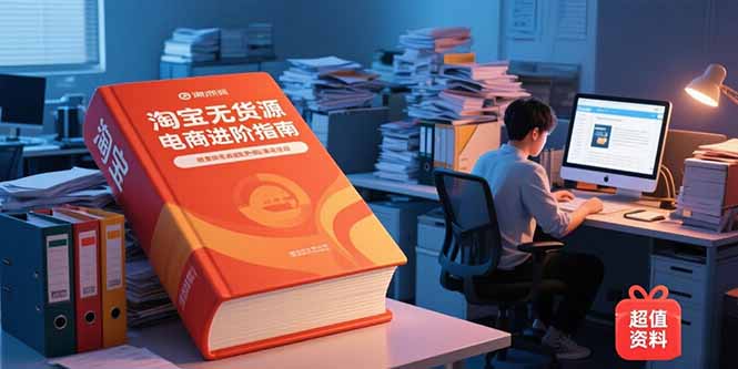 （15317期）淘宝无货源电商进阶指南，包含新人课、进阶课，配套资料，蓝海选品等-齐力副业
