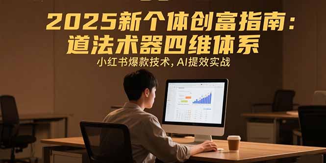 （15477期）2025新个体创富指南：道法术器四维体系，小红书爆款技术，AI提效实战-齐力副业