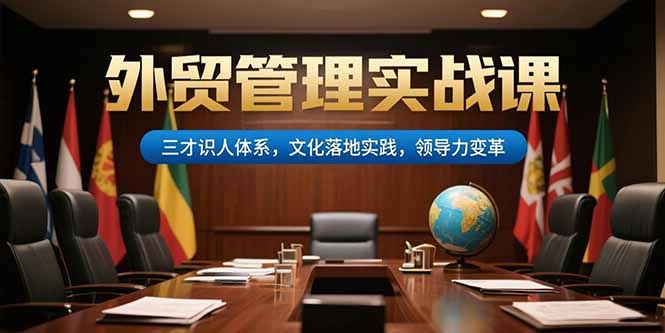 （15380期）外贸管理实战课，三才识人体系，文化落地实践，领导力变革-齐力副业