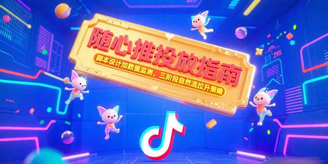 （15291期）随心推投放指南，脚本设计加数据监测，三阶段自然流拉升策略-齐力副业