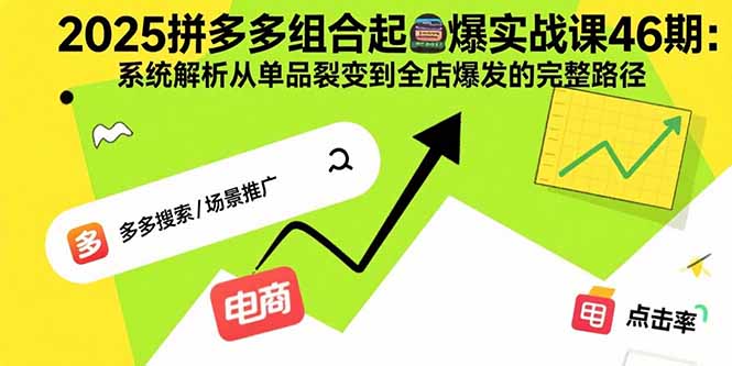 （15816期）2025拼多多组合起爆实战课46期：系统解析从单品裂变到全店爆发的完整路径-齐力副业