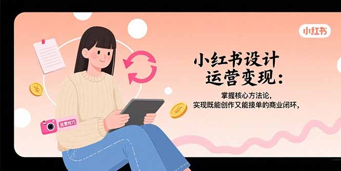 （15636期）小红书设计运营变现：掌握核心方法论，实现既能创作又能接单的商业闭环-齐力副业