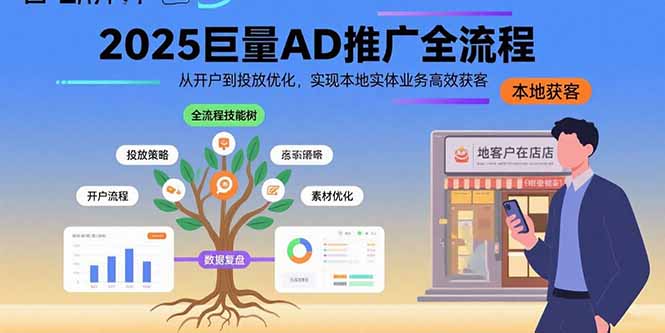 （15608期）2025巨量AD推广全流程，从开户到投放优化，实现本地实体业务高效获客-齐力副业