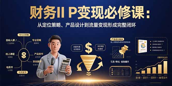（15728期）财务IP变现必修课：从定位策略、产品设计到流量变现形成完整闭环-齐力副业