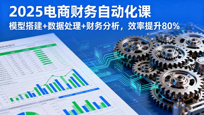（16021期）2025电商财务自动化课，模型搭建+数据处理+财务分析，效率提升80%-齐力副业