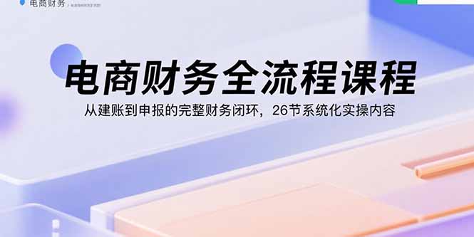 （15893期）电商财务全流程课程：从建账到申报的完整财务闭环，26节系统化实操内容-齐力副业