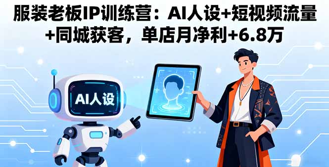 （16117期）服装老板IP训练营：AI人设+短视频流量+同城获客，单店月净利+6.8万-齐力副业