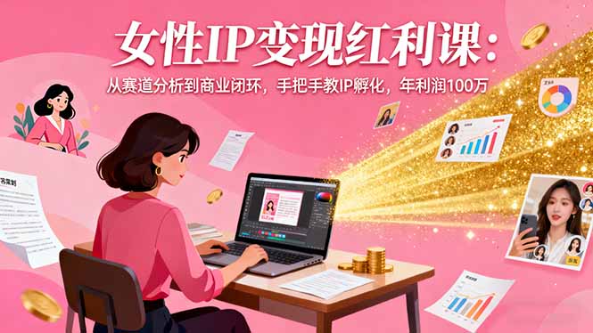 (16294期)女性IP变现红利课:从赛道分析到商业闭环,手把手教IP孵化,年利润100万插图 (16294期)女性IP变现红利课:从赛道分析到商业闭环,手把手教IP孵化,年利润100万插图