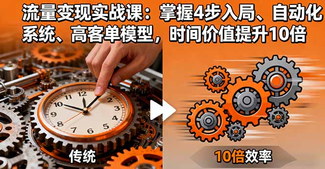（16197期）流量变现实战课：掌握4步入局、自动化系统、高客单模型，时间价值提升10倍-齐力副业