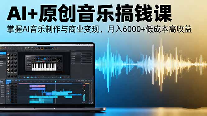 （16324期）AI+原创音乐搞钱课：掌握AI音乐制作与商业变现，月入6000+低成本高收益-齐力副业