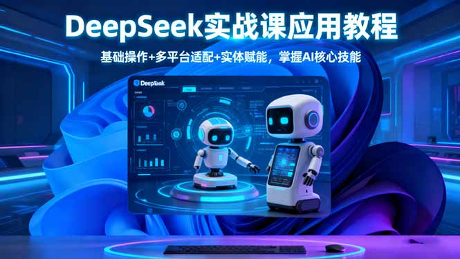 （16391期）DeepSeek实战课应用教程、基础操作+多平台适配+实体赋能，掌握AI核心技能-齐力副业