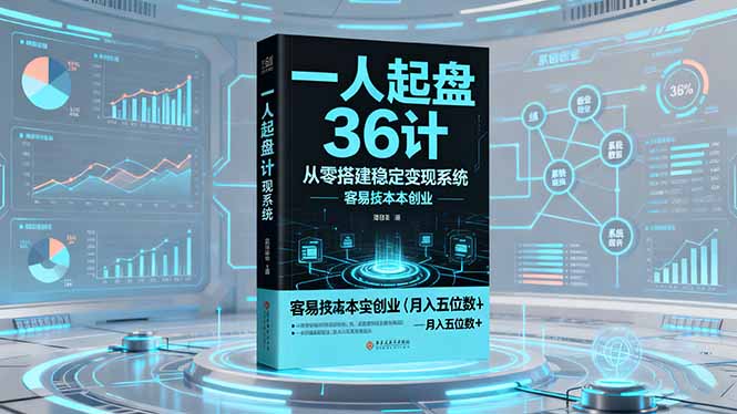 （16409期）一人起盘36计：从零搭建稳定变现系统，实现低成本创业，月入五位数+-齐力副业