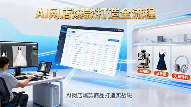 （16326期）AI网店爆款商品打造实战班：AI技术实现商品图智能处理，快速搭建AI网店-齐力副业