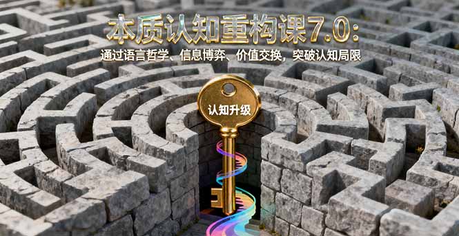 （16218期）本质认知重构课7.0：通过语言哲学、信息博弈、价值交换，突破认知局限-齐力副业