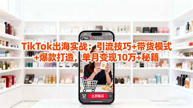 （16358期）「TikTok出海实战」引流技巧+带货模式+爆款打造，单月变现10万+秘籍-齐力副业
